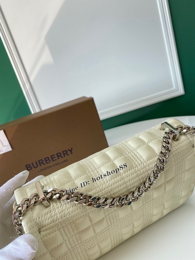 Burberry專櫃新款羊皮小號TB蘿拉包 巴寶莉羔羊皮單肩斜挎女包 yxb1209